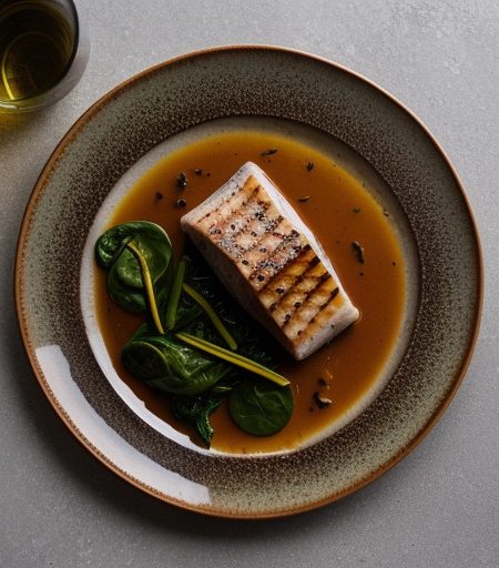 Steamed Fish & Spinach recipe image