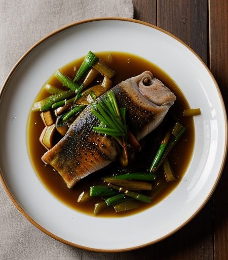 Steamed Fish With Ginger & Onions recipe image