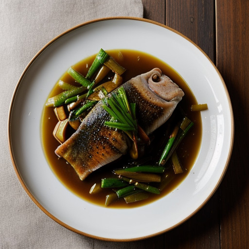 Steamed Fish With Ginger & Onions recipe image