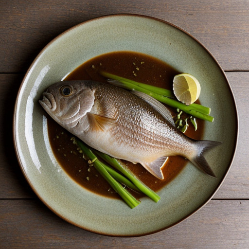 Steamed Fish With Ginger and Onions recipe image