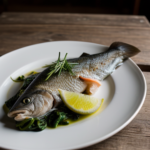 Steamed Fish and Spinach recipe image