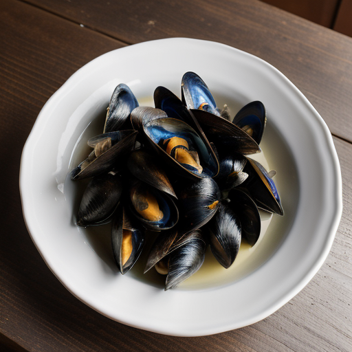 Steamed Mussels With Chicory and Red Onions recipe image