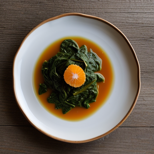 Steamed Orange-Spinach recipe image