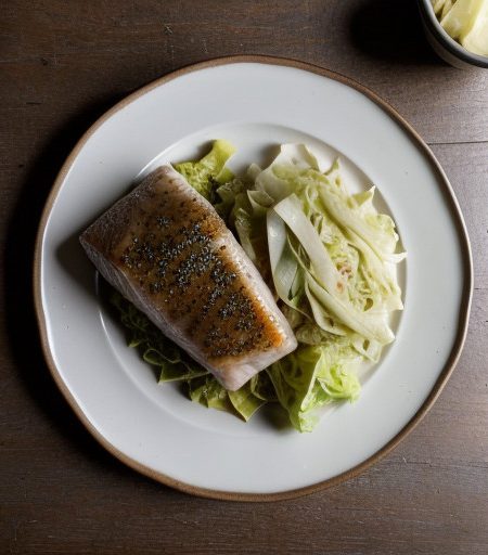 Steamed Pungent Cod With Cabbage recipe image