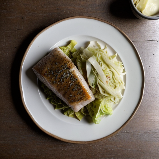 Steamed Pungent Cod With Cabbage recipe image
