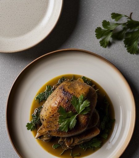 Stegt Kylling (Braised Chicken With Parsley recipe image