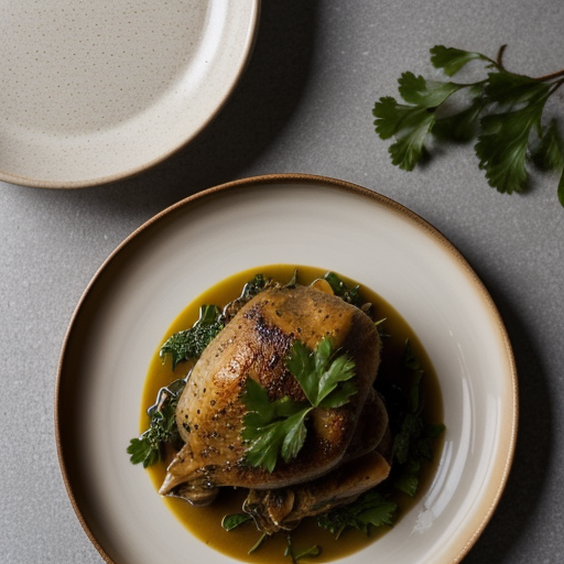 Stegt Kylling (Braised Chicken With Parsley recipe image