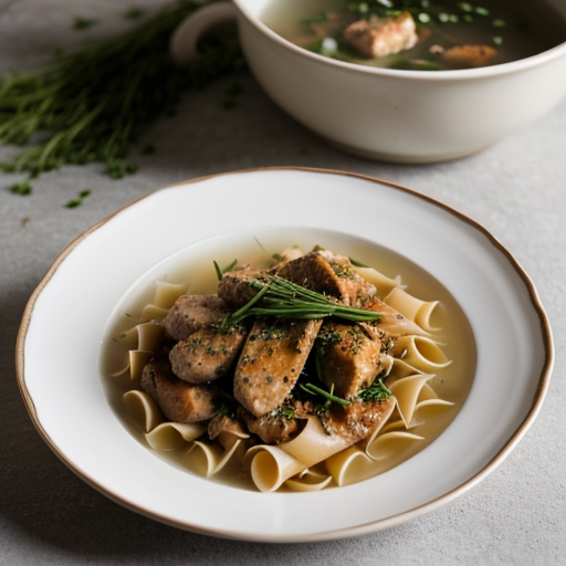 Stellette in Brodo (Pasta in Chicken Broth)-House Beautif recipe image