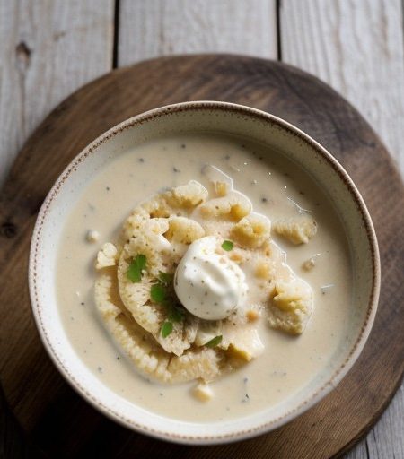 Stewed Cauliflower in Cream Sauce recipe image