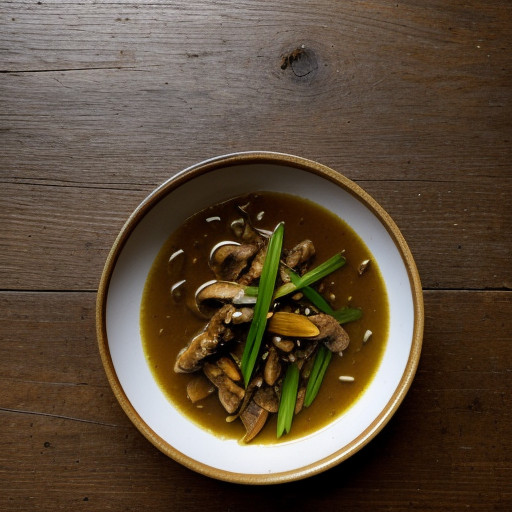 Stewed Chicken Feet With a Murshroom & Spring Onion Sauce recipe image