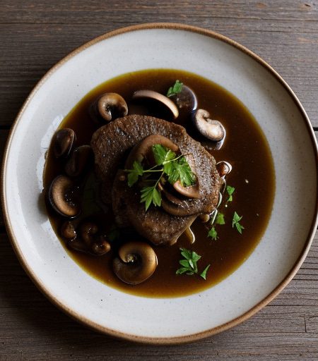 Stewed Liver & Mushrooms recipe image