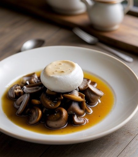 Stewed Mushrooms & Queens recipe image