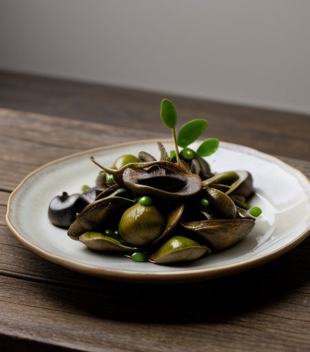 Stir-Fried Artichokes With Pea Pods & Black Mushrooms recipe image