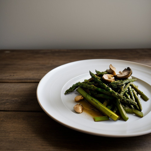 Stir-Fried Asparagus With Mushrooms recipe image