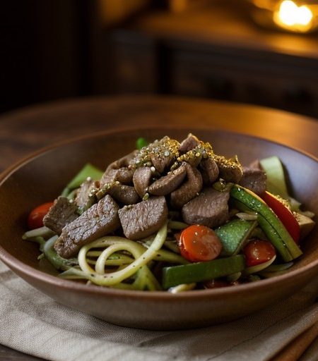 Stir-Fried Beef Salad recipe image