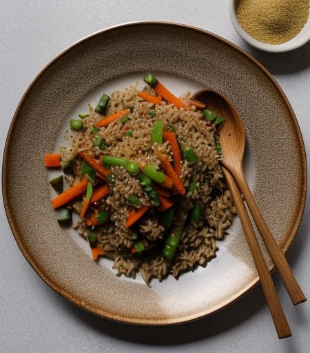 Stir-Fried Brown Rice & Vegetables recipe image