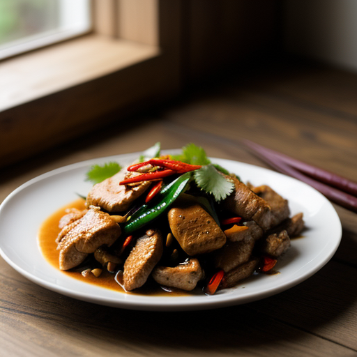 Stir-Fried Chicken With Dried Red Pepper recipe image