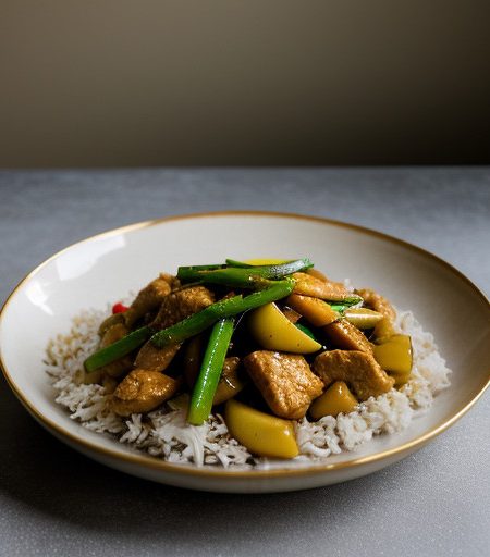 Stir Fried Chicken and Apples recipe image