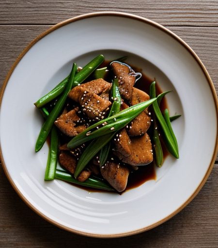 Stir-Fried Chicken and Snow Peas recipe image
