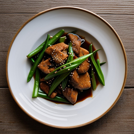 Stir-Fried Chicken and Snow Peas recipe image