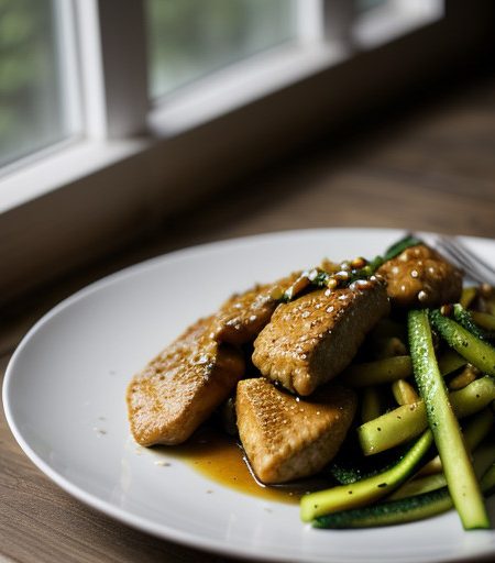 Stir-Fried Chicken and Zucchini recipe image
