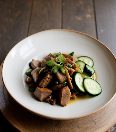Stir-Fried Cucumber With Pork recipe image
