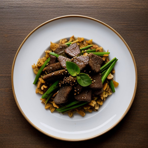Stir-Fried Ginger Beef (Nua Pad King recipe image