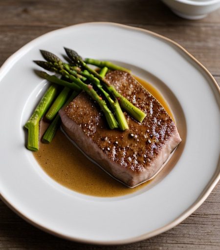 Stir-Fried Hamsteak & Asparagus recipe image