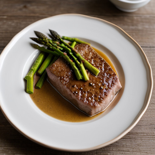Stir-Fried Hamsteak & Asparagus recipe image