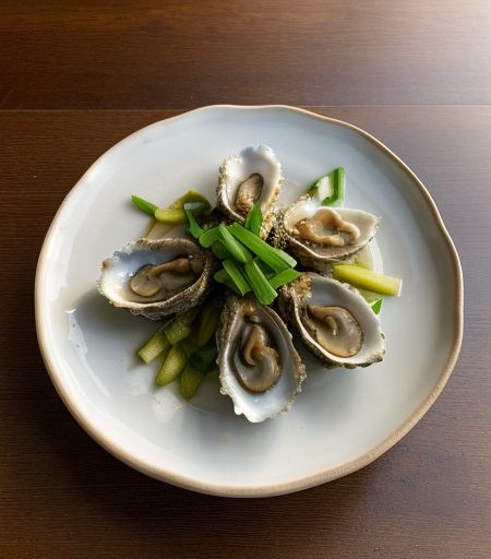 Stir Fried Oysters With Garlic and Green Onio recipe image
