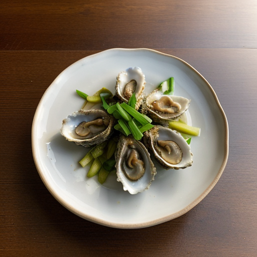 Stir Fried Oysters With Garlic and Green Onio recipe image