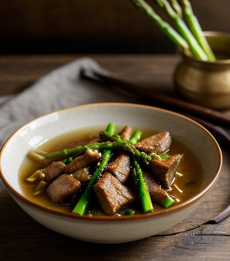 Stir-Fried Pork & Asparagus With Fish Sauce recipe image