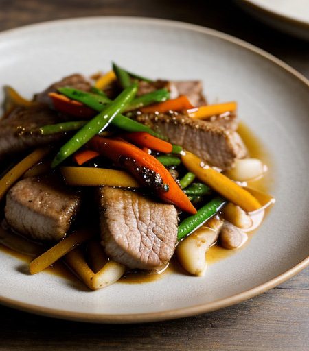 Stir-Fried Pork Tenderloin With Vegetables recipe image