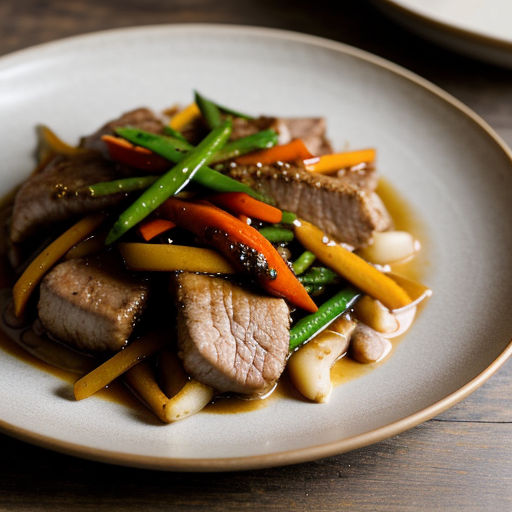 Stir-Fried Pork Tenderloin With Vegetables recipe image
