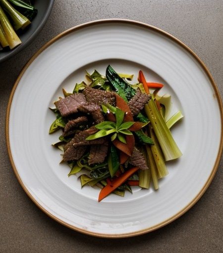 Stir-Fried Satay Beef and Bok Choy recipe image
