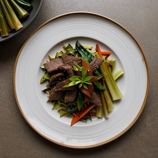 Stir-Fried Satay Beef and Bok Choy recipe image