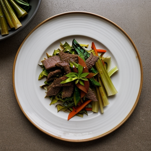 Stir-Fried Satay Beef and Bok Choy recipe image