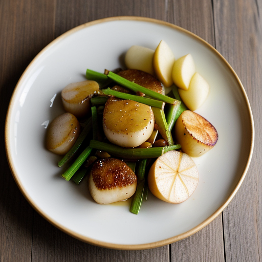 Stir Fried Scallops & Apples recipe image