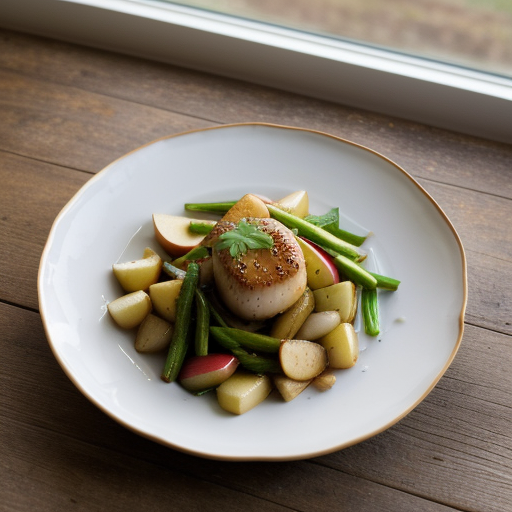 Stir Fried Scallops and Apples recipe image