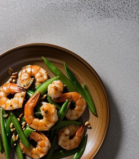 Stir Fried Shrimp & Snow Peas recipe image