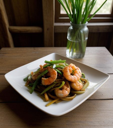 Stir-Fried Shrimp With Green Onions recipe image