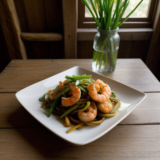 Stir-Fried Shrimp With Green Onions recipe image