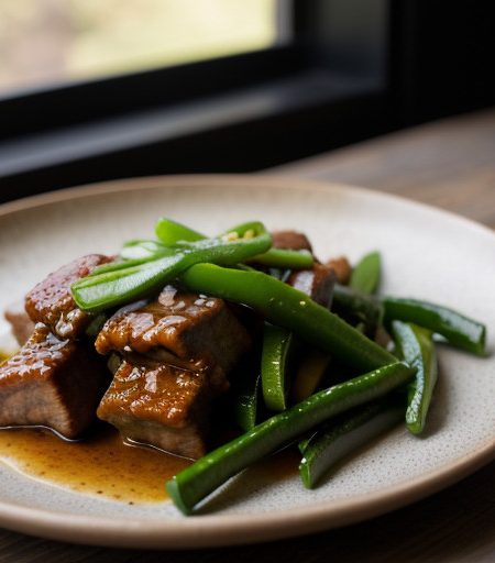 Stir Fried Spareribs With Green Peppers recipe image