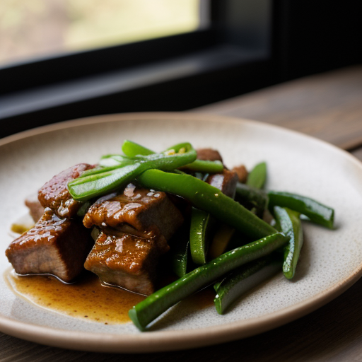 Stir Fried Spareribs With Green Peppers recipe image
