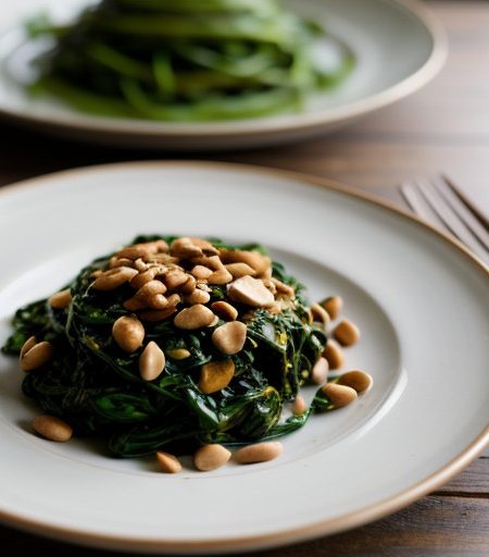 Stir Fried Spinach With Fermented Bean Cheese recipe image