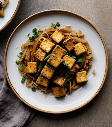 Stir-Fried Tofu With Onions recipe image