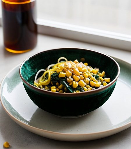 Stir Fried Velvet Spinach With Glass Noodles recipe image