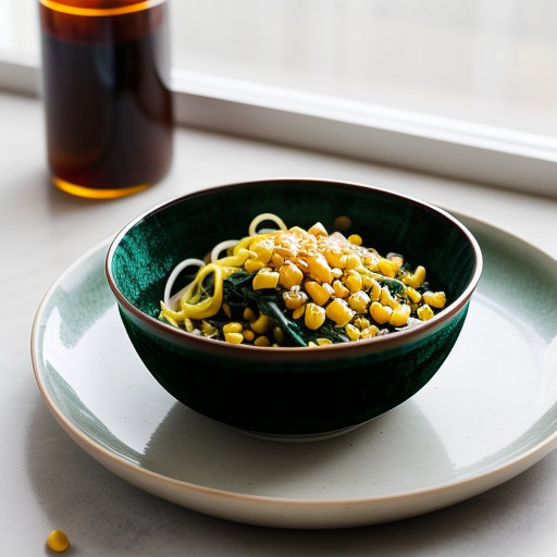 Stir Fried Velvet Spinach With Glass Noodles recipe image