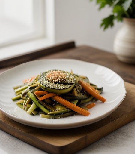 Stir-Fried Zucchini, Carrots, and Leeks recipe image