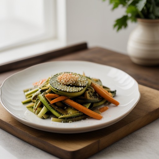 Stir-Fried Zucchini, Carrots, and Leeks recipe image